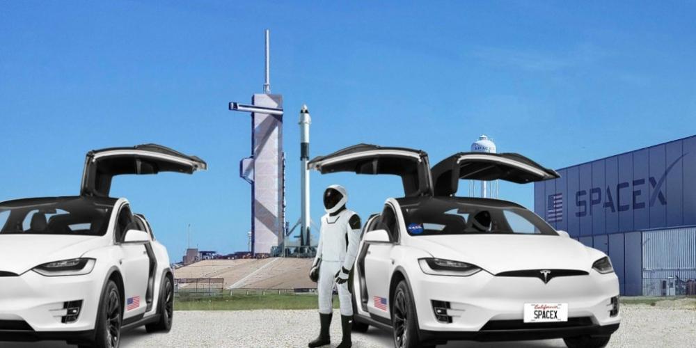 Электрокары Tesla привезут космонавтов на стартовую площадку к МКС