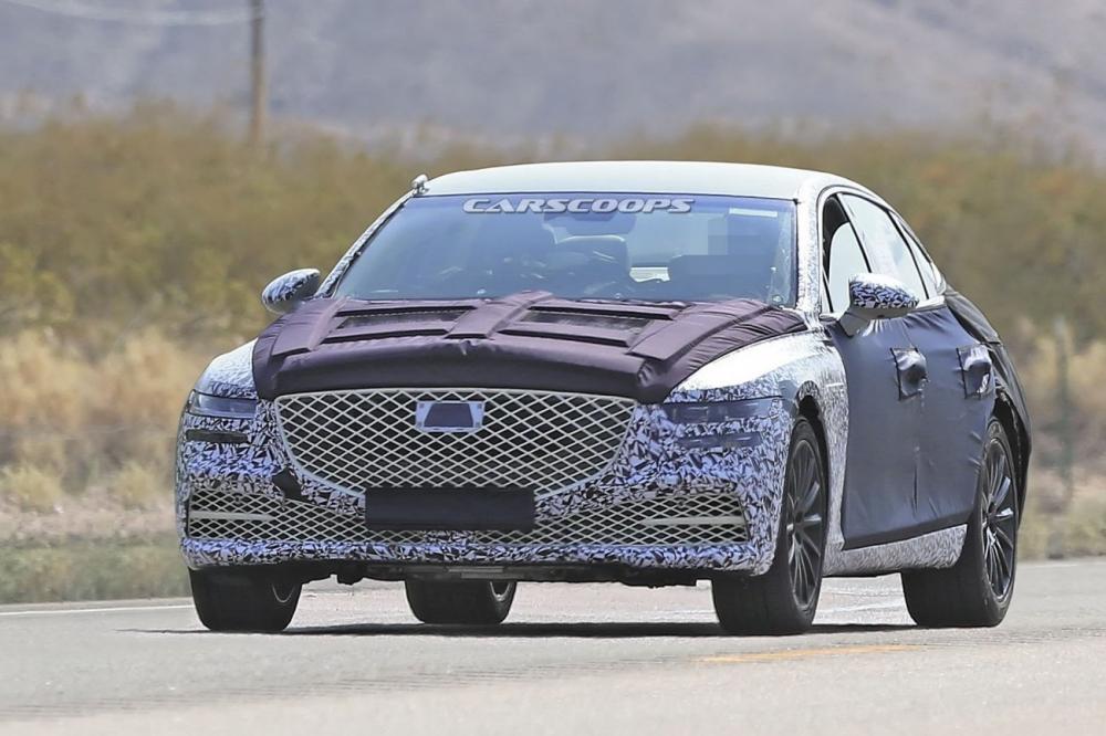 Обновленный Genesis G80 показали на шпионских снимках