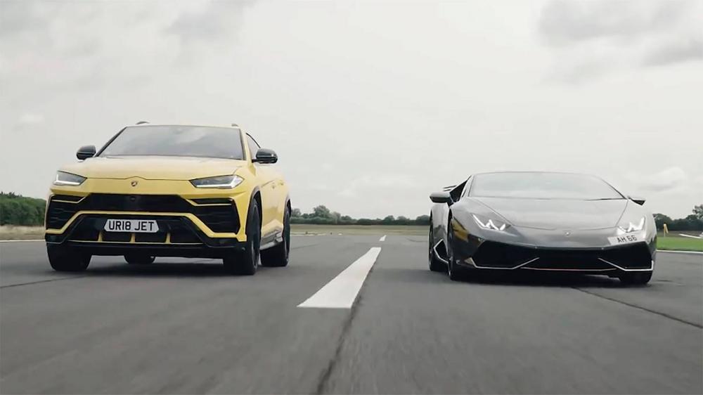 Видео: Lamborghini Urus против Huracan