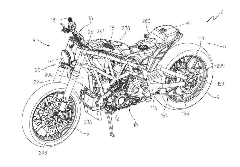 Патентные изображения серийной версии Indian FTR1200