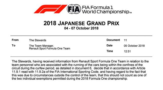 Стюарды простили Renault и McLaren