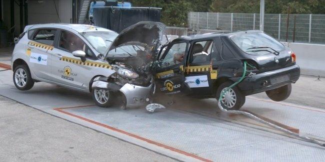 Наглядное сравнение безопасности старых и новых авто
