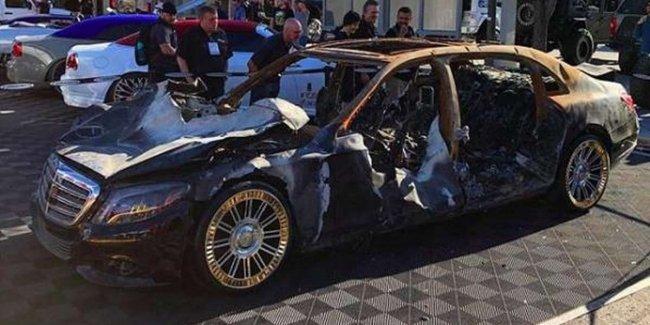 Сгоревший дотла Maybach стал звездой крутого автошоу
