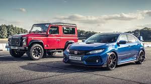 Видео: Honda Civic Type R против Land Rover Defender Works V8