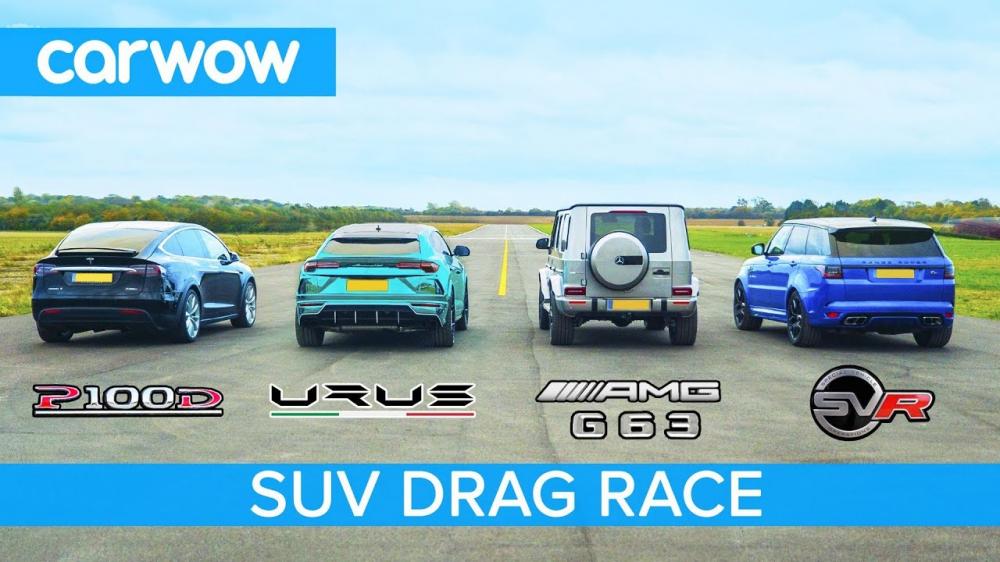 Tesla Model X разорвала конкурентов из Lamborghini, Mercedes и Range Rover в гонке кроссоверов