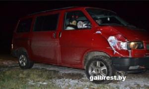 На трассе под Брестом микроавтобус насмерть сбил пешехода