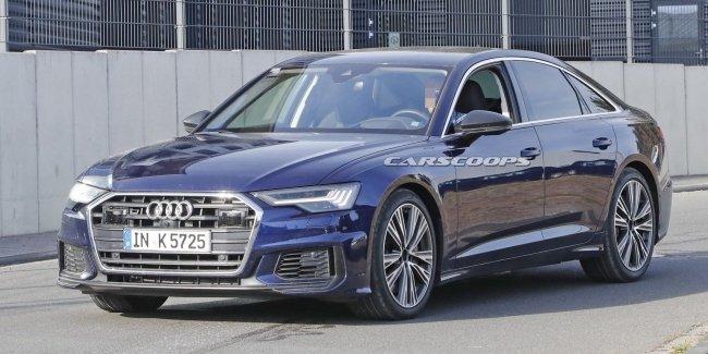Новый седан Audi S6 замечен на тестах без камуфляжа

