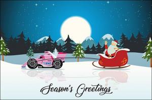Новогодняя открытка от Racing Point Force India