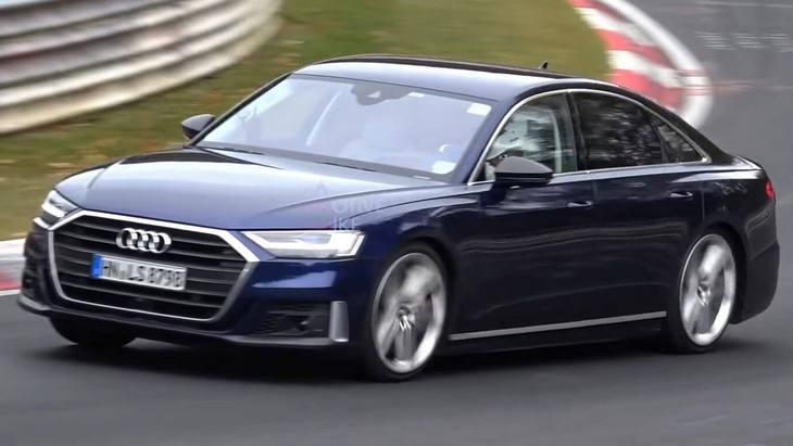 Новую Audi S8 сняли без камуфляжа на тестах в Нюрбургринге