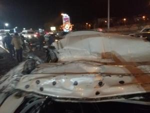 Водитель Land Cruiser устроил крупное ДТП на Аль-Фараби