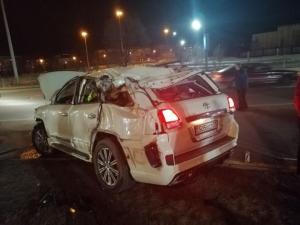 Водитель Land Cruiser устроил крупное ДТП на Аль-Фараби