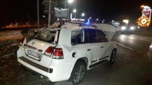 Водитель Land Cruiser устроил крупное ДТП на Аль-Фараби