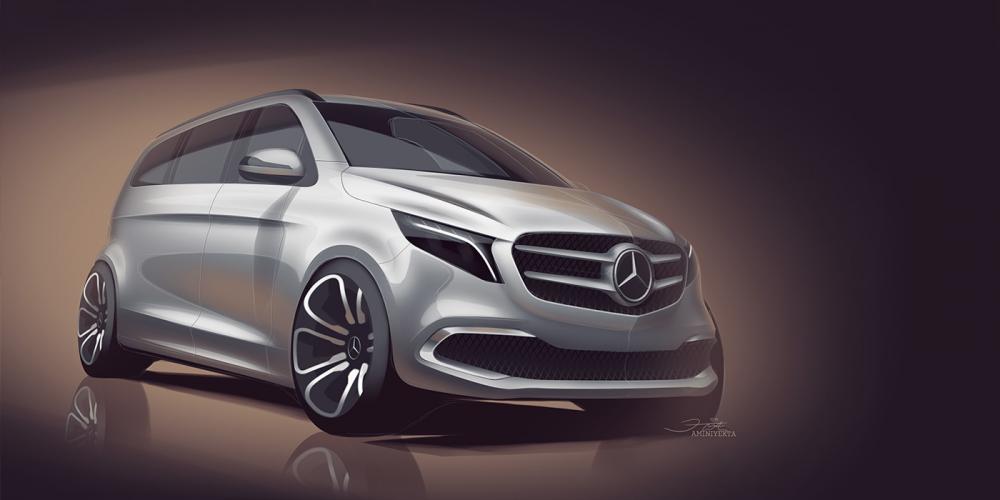 Mercedes привезет в Женеву электрический минивэн