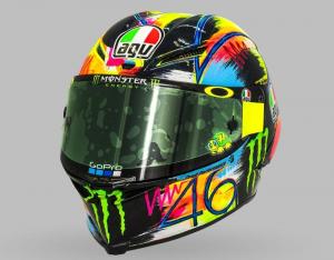 Шлем Валентино Росси для предсезонных тестов MotoGP