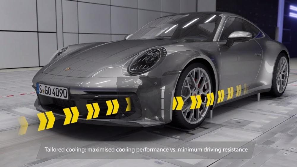 Porsche объяснила принцип работы активной аэродинамики на купе 911