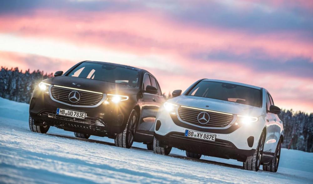 Зимние испытания Mercedes-Benz EQC