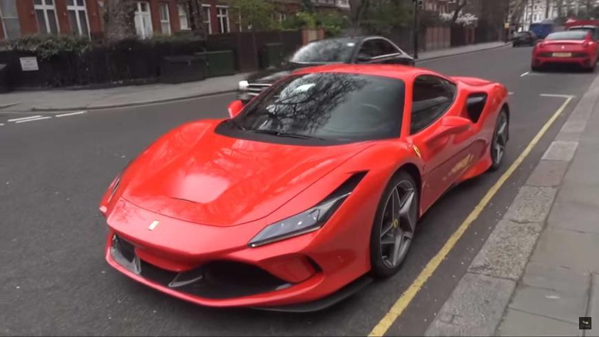 Ferrari F8 Tributo заметили на улицах Лондона
