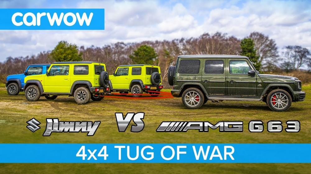 Новый Suzuki Jimny победил Mercedes G-Class в перетягивании каната
