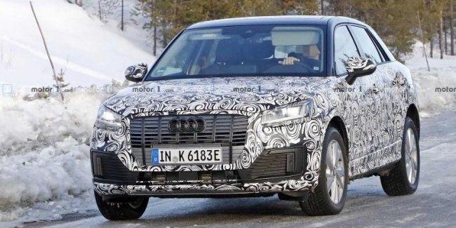 Новые «шпионские» снимки электрического кроссовера Audi Q2 E-Tron
