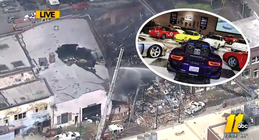 Взрыв газопровода уничтожил коллекцию из 80 редких Porsche