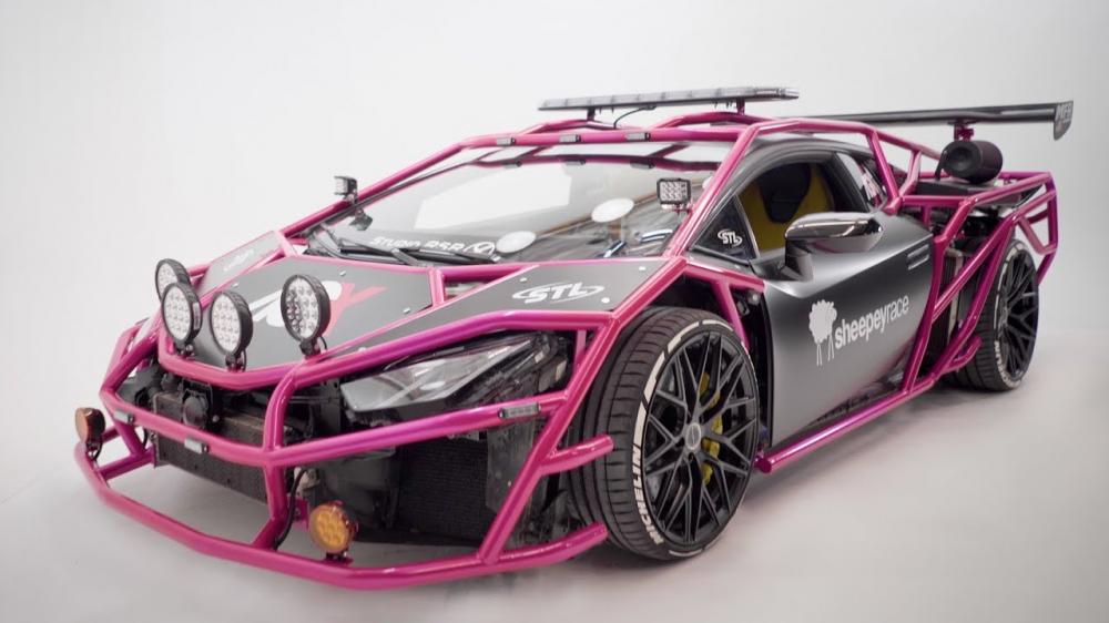 Блогер переделал Lamborghini Huracan в ралли-кар с «экзоскелетом»