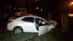 В дерево на полном ходу врезалась алматинка на Toyota