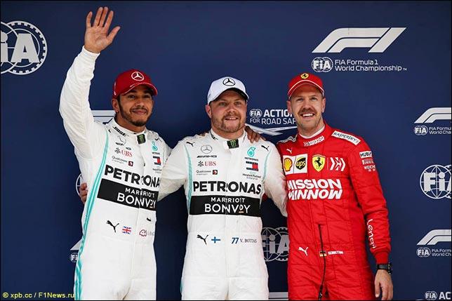Гран При Китая: Поул у Боттаса, первый ряд у Mercedes