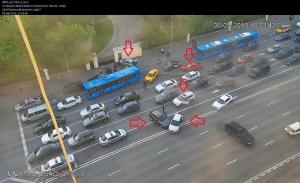 В массовое ДТП в Москве попали пять автомобилей