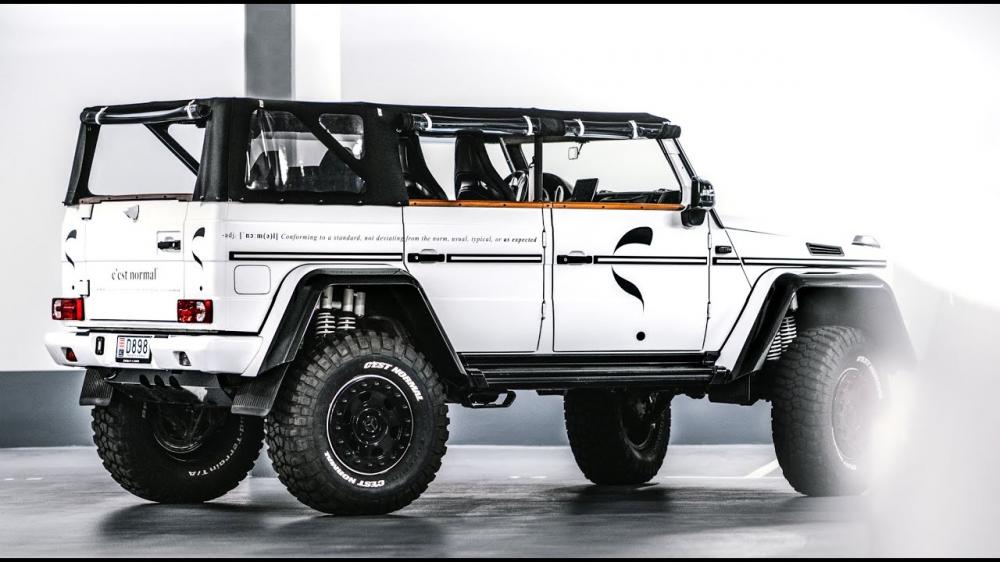 Mercedes-Benz G500 4x4 без крыши и стоек приспособили для езды в дождь