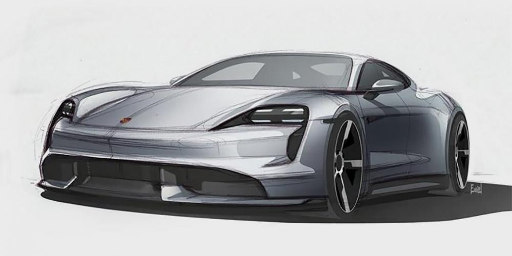 Porsche показала дизайн первого электрокара