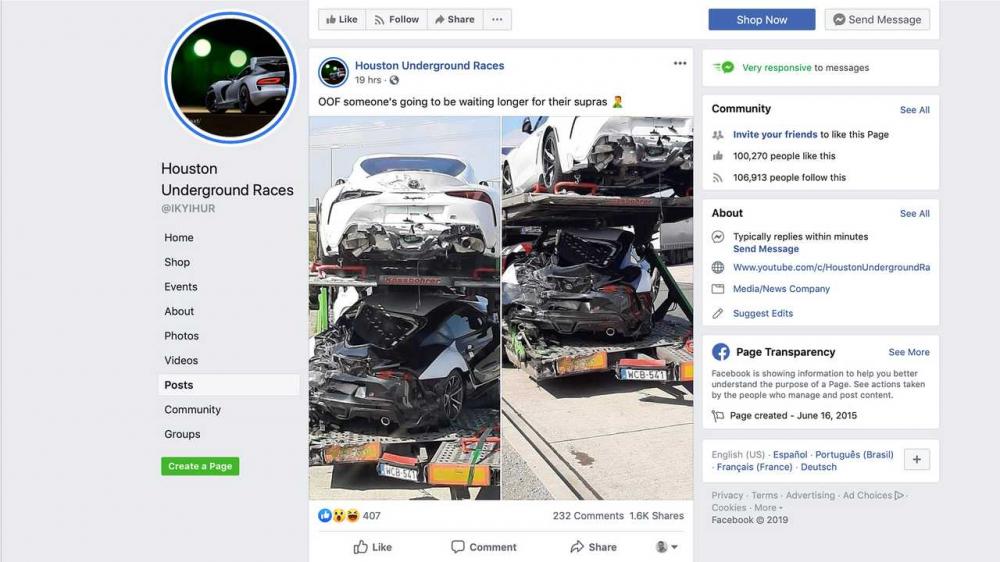 Автовоз с новыми Toyota Supra попал в серьезную аварию