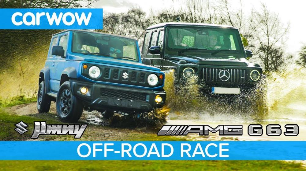 Suzuki Jimny и Гелендваген опять соревнуются: теперь в действии на бездорожье