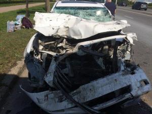 В Минске Toyota влетела под стоящий грузовик