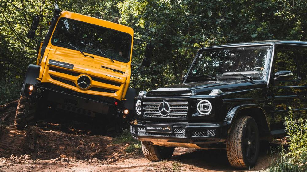Видео: G-Class сравнили с Mercedes-Benz Unimog на бездорожье