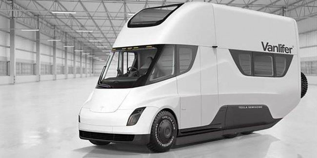Tesla Semi представили в виде дома на колесах