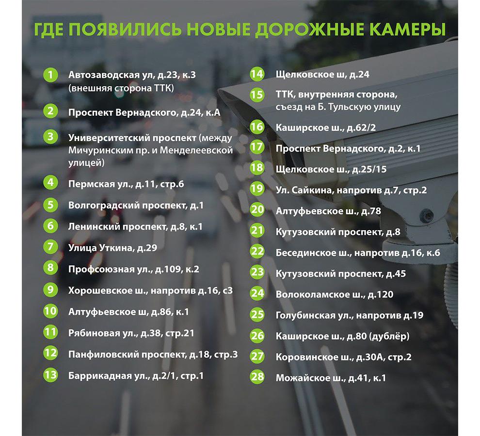 В Москве стало больше дорожных камер