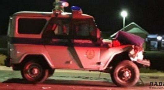 Полицейский УАЗ попал в ДТП в Мангистау
