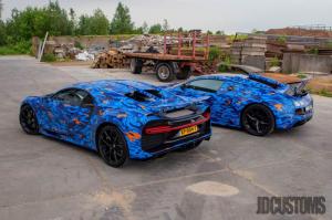 Гиперкары Bugatti Chiron и Veyron диджея Afrojack получили броский винил