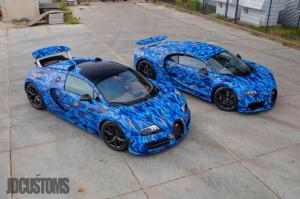 Гиперкары Bugatti Chiron и Veyron диджея Afrojack получили броский винил