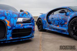 Гиперкары Bugatti Chiron и Veyron диджея Afrojack получили броский винил