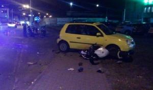 Мотоцикл и VW столкнулись в Минске. Возбуждено уголовное дело