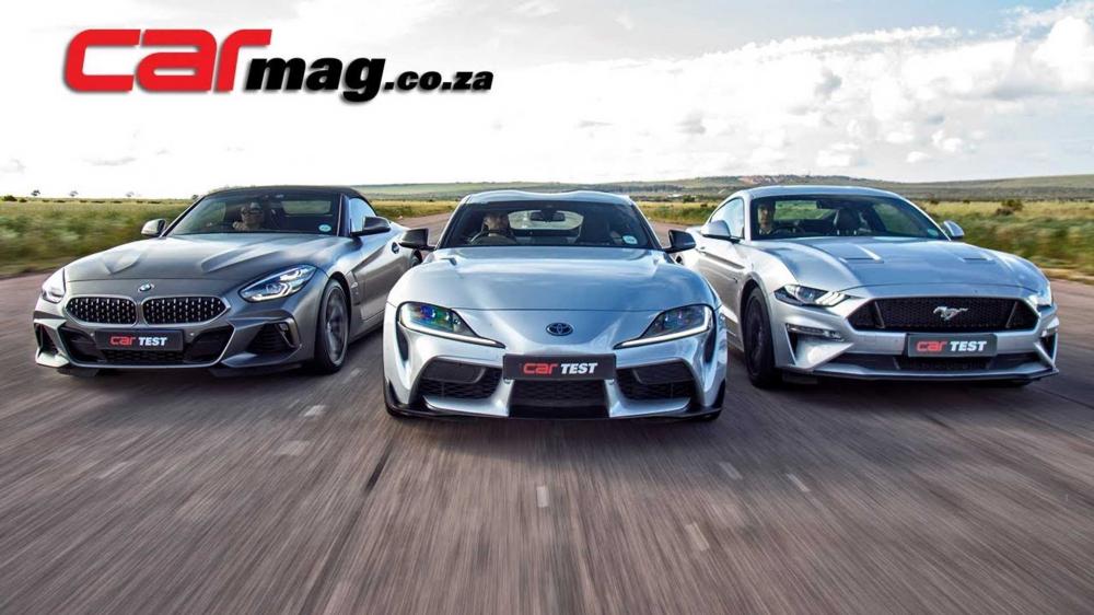 Автобаттл: Toyota GR Supra против BMW Z4 M40i и Ford Mustang GT. Кто быстрее?