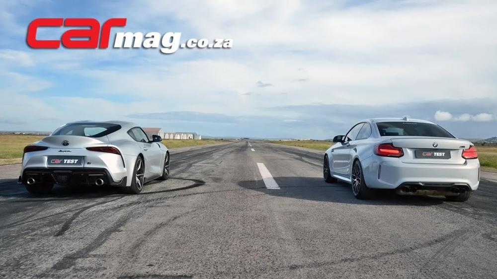 Дрэг-гонка: новая Toyota Supra против BMW M2 Competition