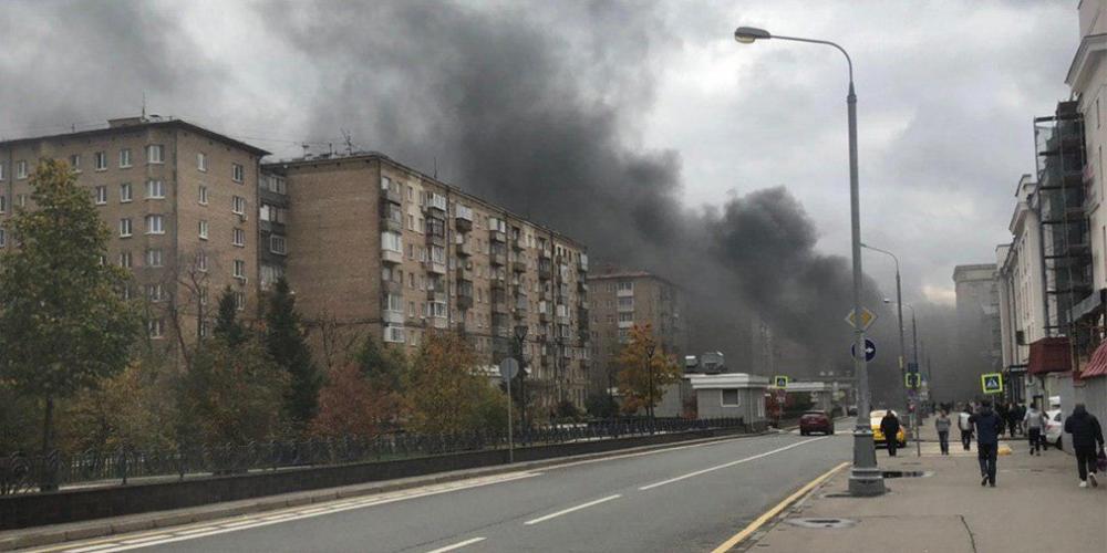 В Москве в тоннеле загорелся автобус
