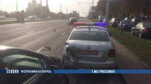 В Бресте водитель c 3 промилле алкоголя врезался в автомобиль ГАИ