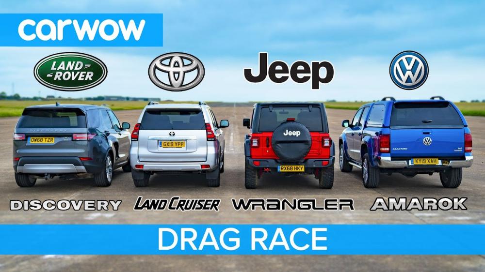 Видео: Land Cruiser Prado, Wrangler, Discovery и Amarok сразились в дрэге
