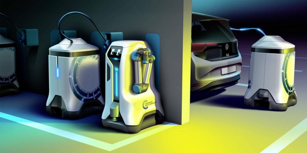 Volkswagen создал робота для подзарядки электрокаров