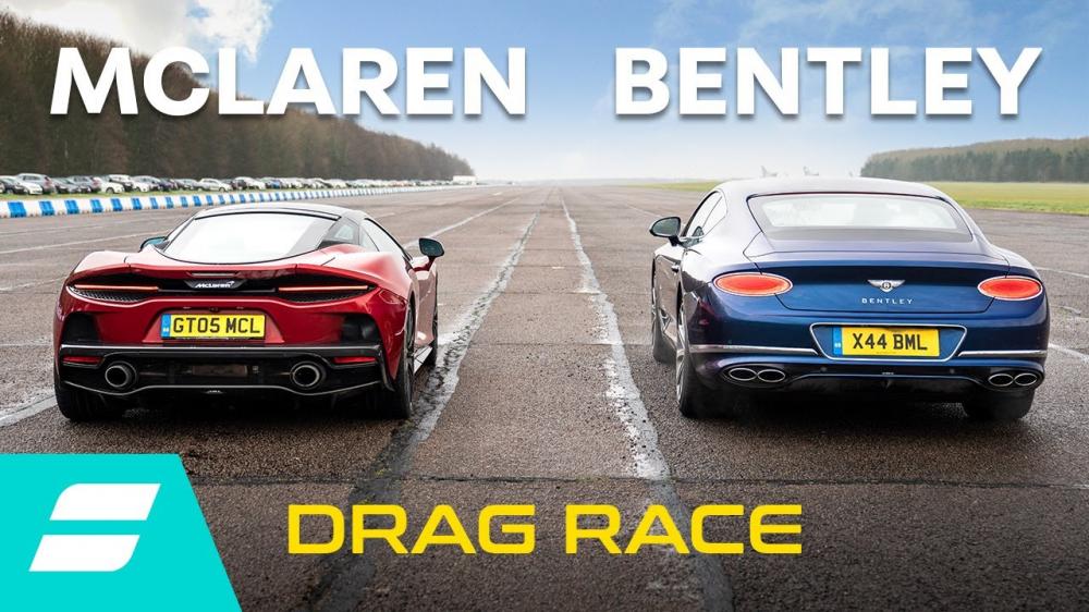 Видео: первый гран-туризмо McLaren сравнили в дрэге с Bentley