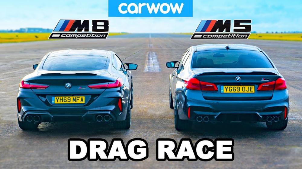 BMW M5 против BMW M8. Кто быстрее?