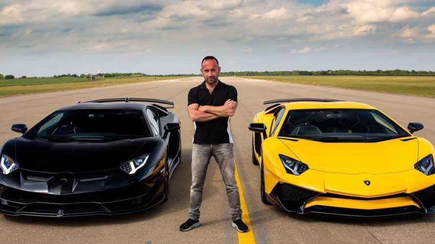 Посмотрите на схватку двух «Авентадоров» – кто быстрее на прямой?